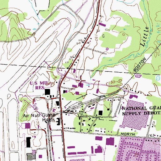 Topographic Map of Turnpike Industrial Park, CT