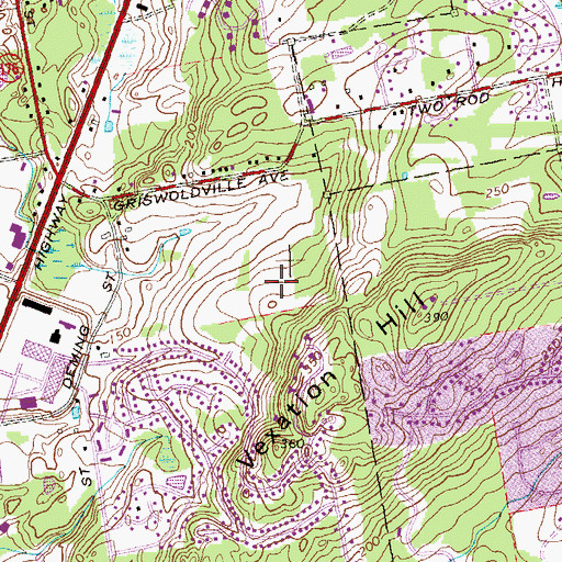 Topographic Map of Twenty Rod Road Park, CT