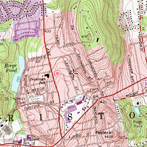 Topographic Map of United Pentecostal Church, CT