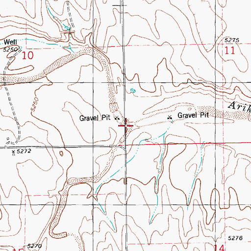 Topographic Map of Lickdab Creek, CO