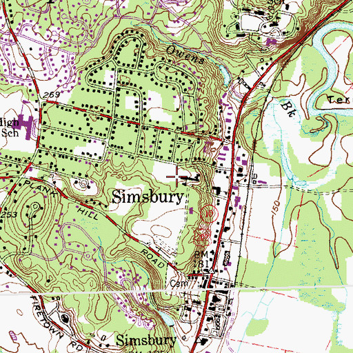 Topographic Map of War Memorial Park, CT