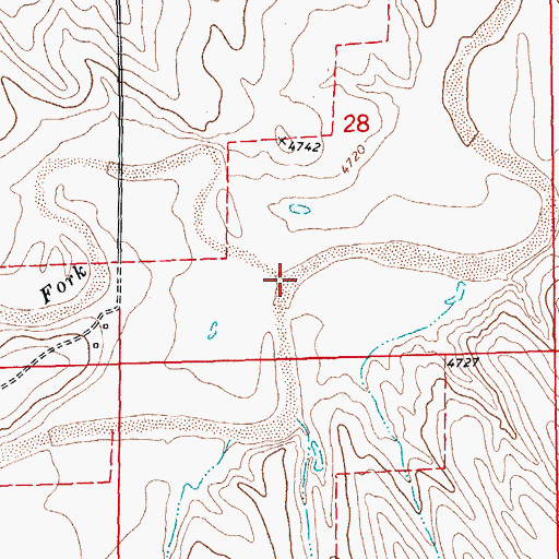 Topographic Map of North Fork Arikaree River, CO