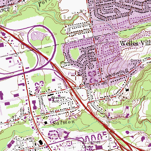 Topographic Map of Welles Field, CT