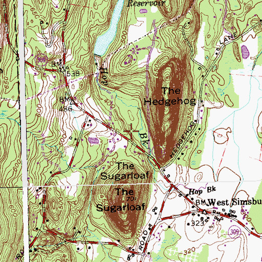 Topographic Map of Westledge Elementary School, CT
