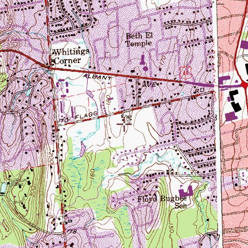 Topographic Map of Westmoor Park, CT