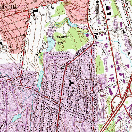 Topographic Map of Wethersfield Evangelical Free Church, CT