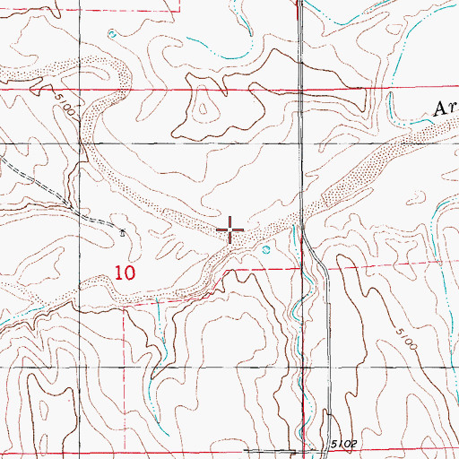 Topographic Map of Dugout Creek, CO