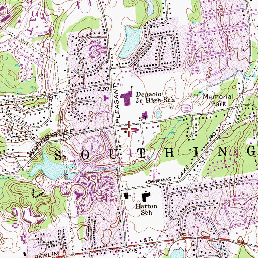 Topographic Map of Zion Lutheran Church, CT