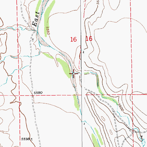 Topographic Map of Beuck Draw, CO
