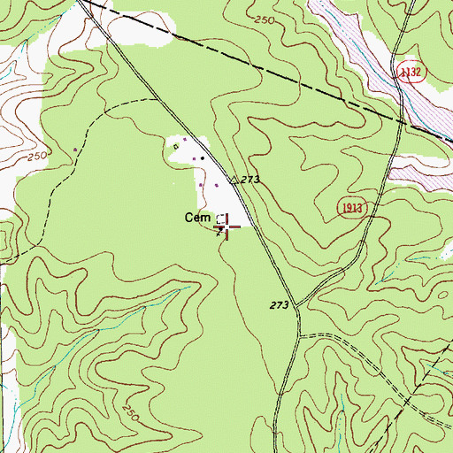 Topographic Map of Christian Chapel, NC