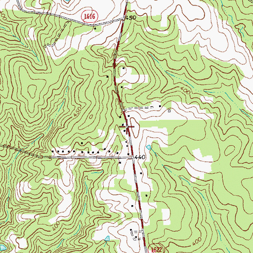 Topographic Map of Pettiford School (historical), NC
