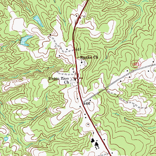 Topographic Map of Union School (historical), NC