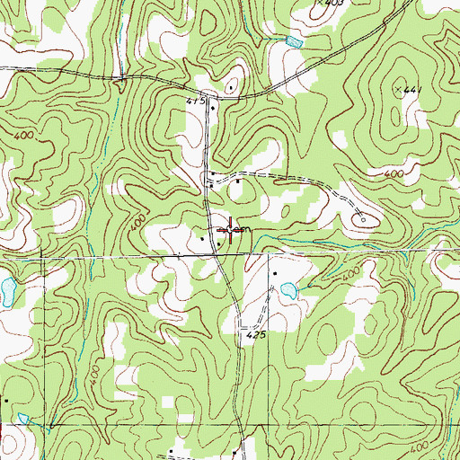 Topographic Map of Winston Cemetery, NC