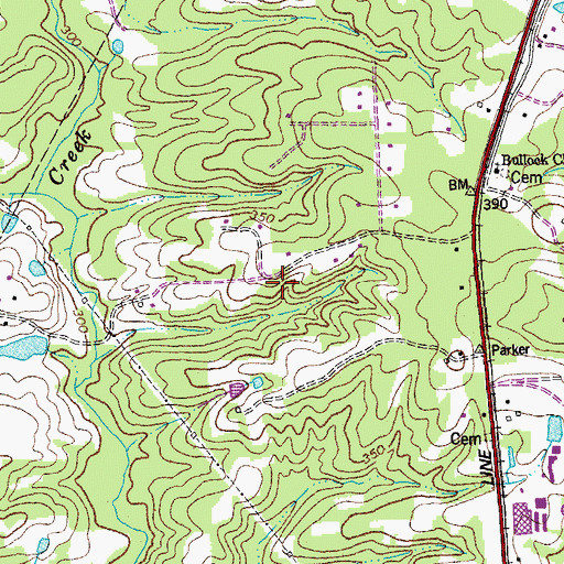 Topographic Map of Winston School (historical), NC