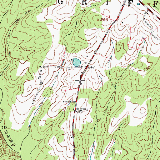 Topographic Map of Aventon School (historical), NC