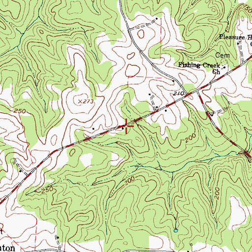 Topographic Map of Aventon School (historical), NC