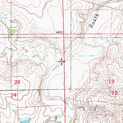 Topographic Map of Mud Creek, CO