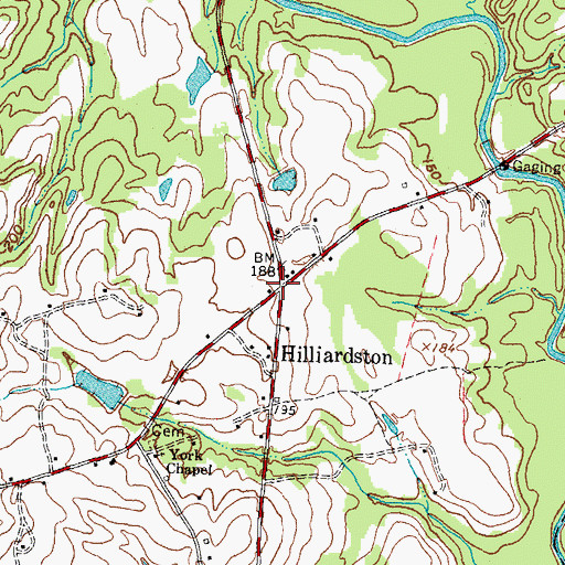 Topographic Map of Cyrus Store (historical), NC