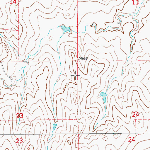 Topographic Map of Verhoeffs Big Dam, CO