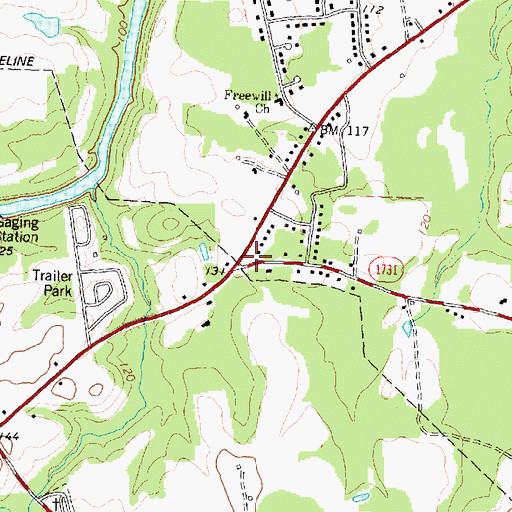 Topographic Map of Griffin School (historical), NC
