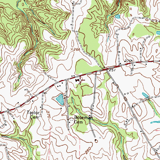 Topographic Map of Hillardston School (historical), NC