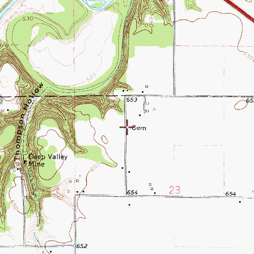 Topographic Map of Wright Family Cemetery, IL