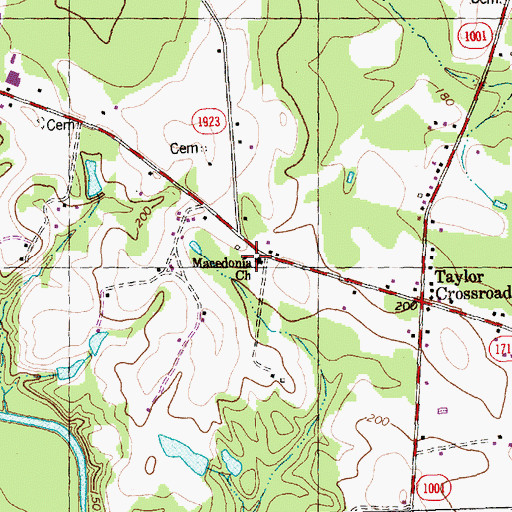 Topographic Map of Macedonia School (historical), NC