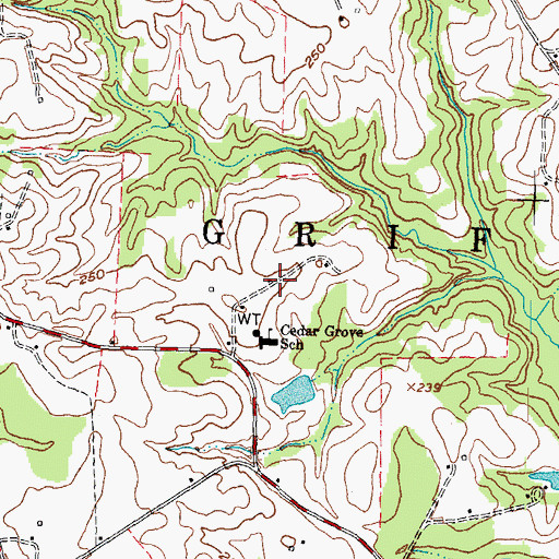 Topographic Map of Philadelphia School (historical), NC