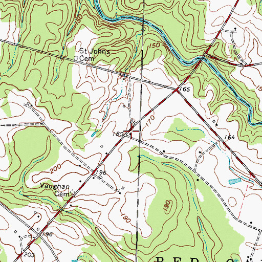 Topographic Map of Redland School (historical), NC