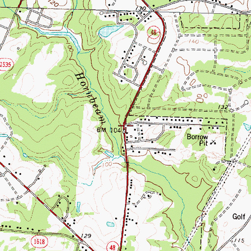 Topographic Map of Thorpe School (historical), NC
