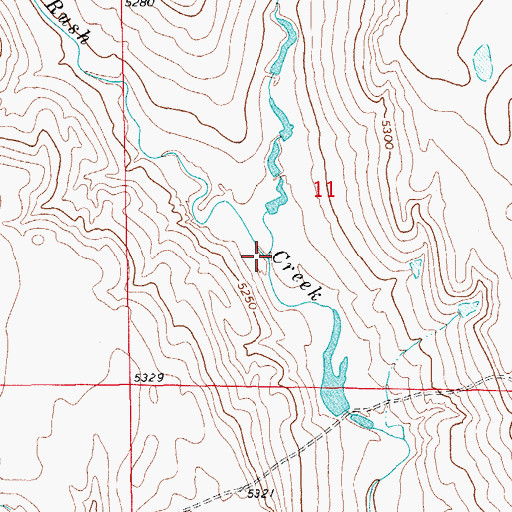 Topographic Map of Long Creek, CO