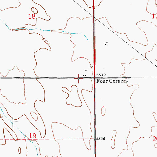 Topographic Map of Four Corners, CO