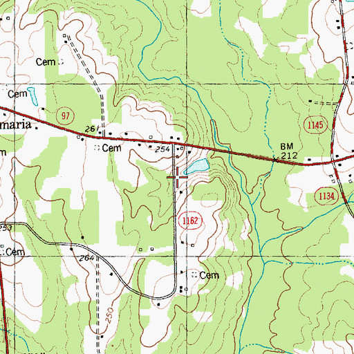 Topographic Map of White Oak Church (historical), NC