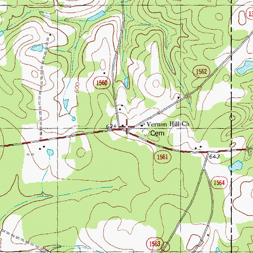 Topographic Map of Burma Church (historical), NC