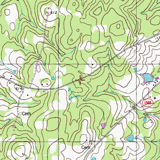 Topographic Map of Center Grove School (historical), NC
