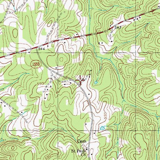 Topographic Map of Lawsons Chapel (historical), NC