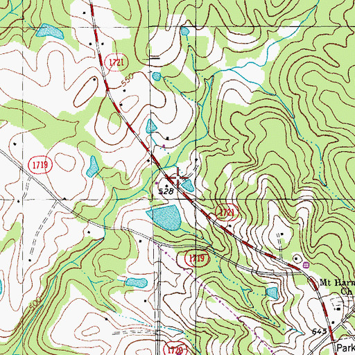 Topographic Map of Oakleys Store (historical), NC