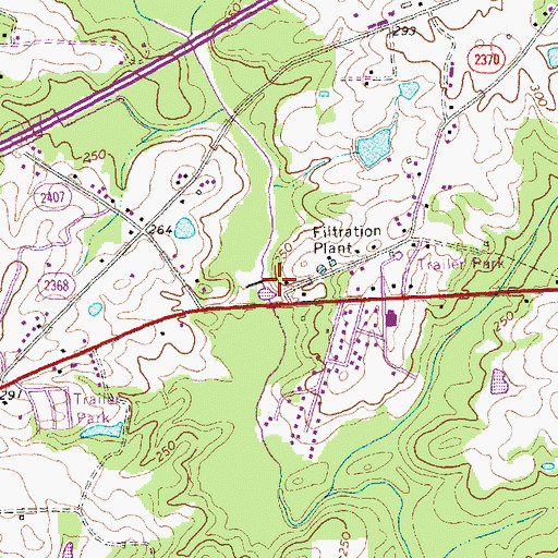 Topographic Map of Barbees Mill (historical), NC