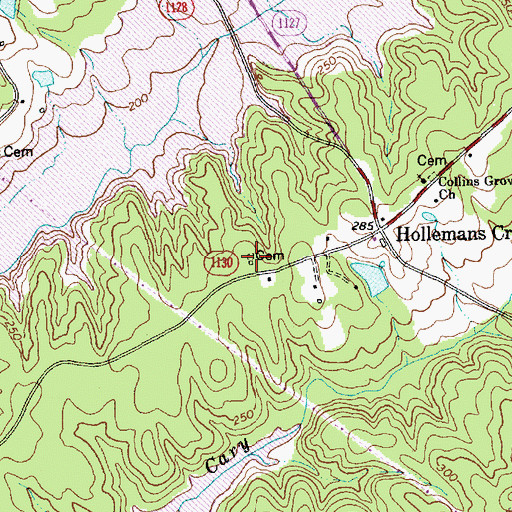 Topographic Map of Bethel Church (historical), NC