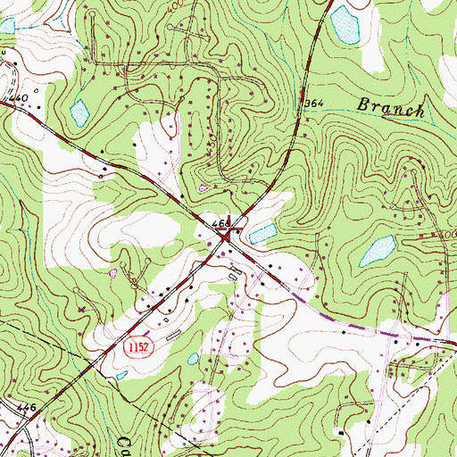 Topographic Map of Bev Jones Crossroads, NC