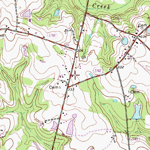 Topographic Map of Cannon Grove Church (historical), NC