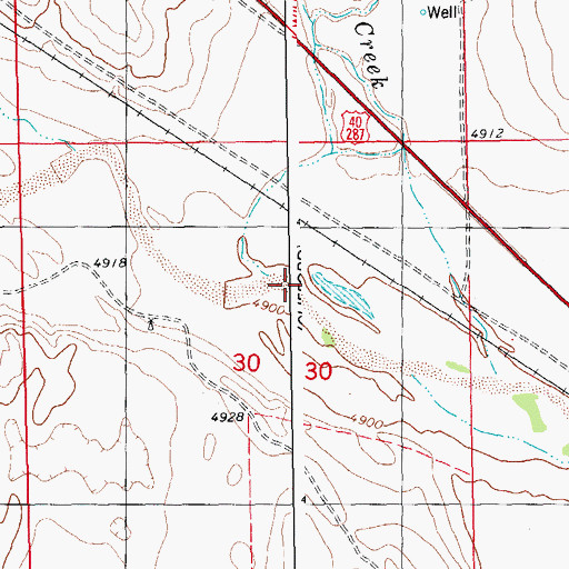 Topographic Map of Sevenmile Creek, CO