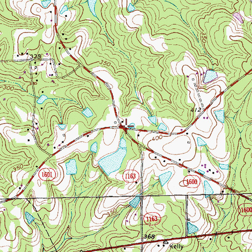 Topographic Map of Kellys Store (historical), NC