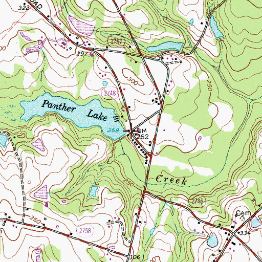 Topographic Map of Myatts Mill (historical), NC