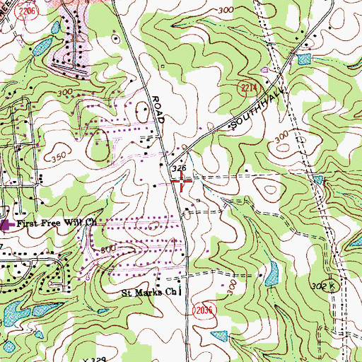 Topographic Map of Wilders Grove School (historical), NC