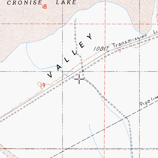 Topographic Map of Cronise (historical), CA