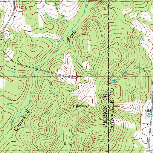 Topographic Map of Halloway (historical), NC