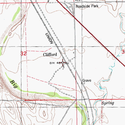 Topographic Map of Clifford, CO