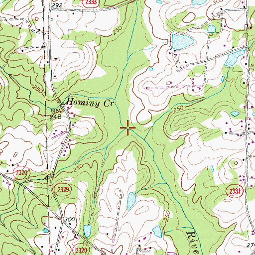 Topographic Map of Rocky Branch, NC
