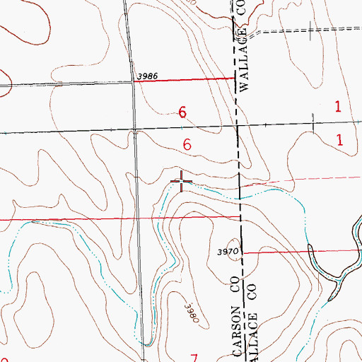 Topographic Map of Turtle Creek, CO